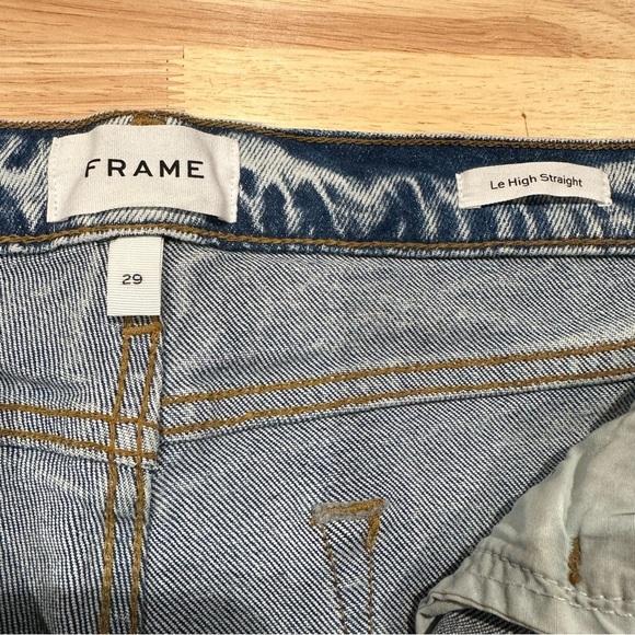 Frame Le High straight leg ankle jean in Lombard wash (light blue) size 29 - Picture 8 of 14